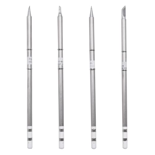 Image of 4 Pcs Soldering Iron Tips, T12 Series Solder Tips Kit, Replacement for FM-203 FX-951 FX-950 Soldering Station