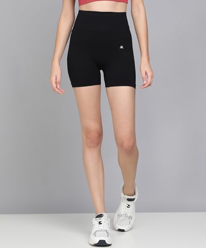 Image of Kobo Active Wear for Women Gym | Workout Short Tights for Women | Yoga Shorts | Gym Wear Tights (Imported) Black