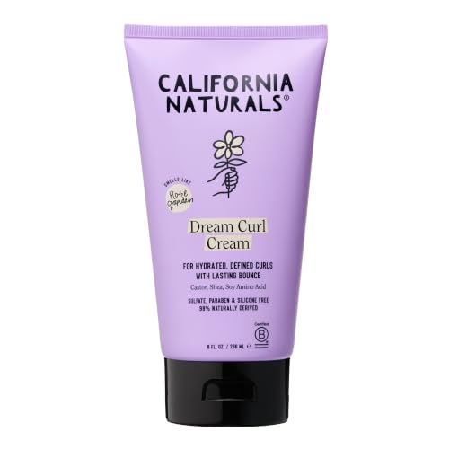 California Naturals Curl Defining Cream for Wavy Curly Coily Hair, Anti Frizz Curl Cream with Shea...
