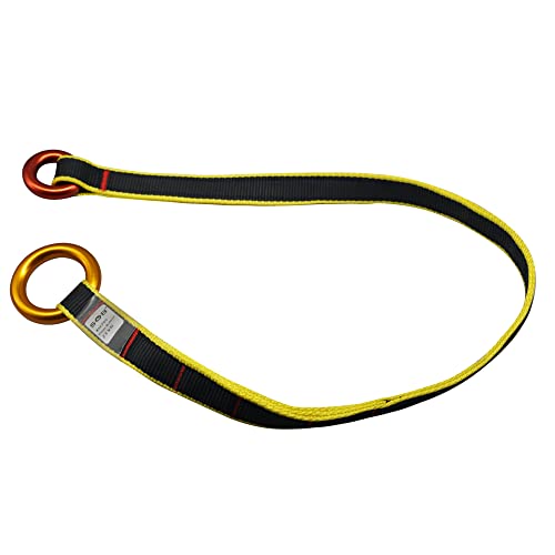 SOB Cordino da Arrampicata Protezione 22KN per Camber da Arrampicata Lavori in Giardino Sull'Albero per Cintura Anulare 35,4 Pollici Adatto Attrezzo da Arrampicata con Due Anelli in Lega di Magnesio