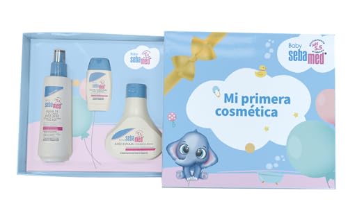 Sebamed Set Regalo para Bebés, Cofre 'Mi Primera Cosmética' con Espuma de Baño 200 ml, Agua de Colonia 250 ml y Leche Corporal 50 ml