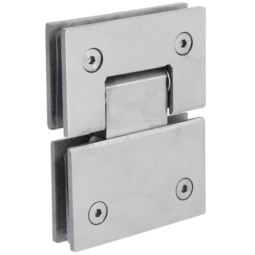 Kisangel de Acero Inoxidable para Puerta de Ducha Baño Abrazadera para Vidrio sin Marco Diseño Resistente Fácil Instalación y Compacta para Herrajes de Baño