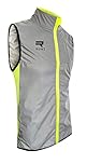 RUNZ Reflective Running Gilet Cycling Vest Safety Vest Night Walking Hiking Sleeveless for Men and Women LARGE