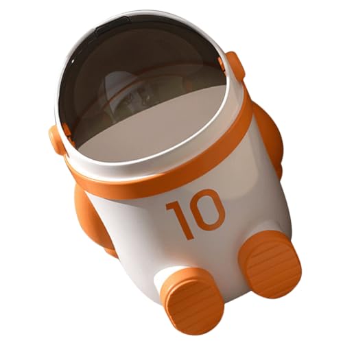 Poubelle cuisine orange plastique Healvian anti odeur pour toute la maison