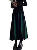 3. Design: plissiertes A-Linien-Design, Midi-Länge, mittlere Dicke, geeignet für Frühling, Herbst und Winter. Kann mit Hemden, Oberteilen und verschiedenen Arten von Jacken getragen werden.