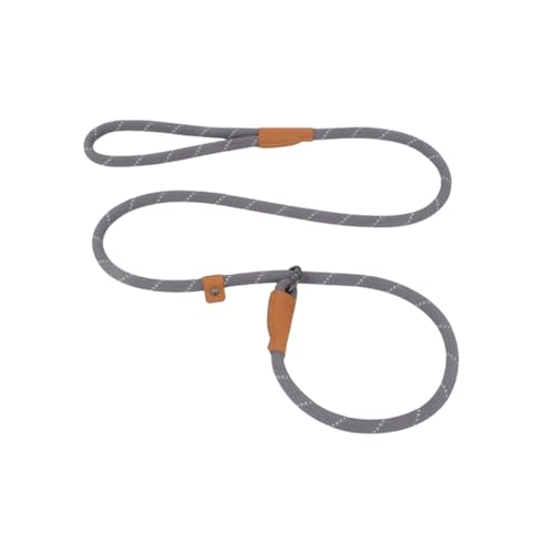 Guinzaglio per cani antiscivolo – 1,5 m, 2 misure – corda riflettente per alpinismo (grigio, 2/1)