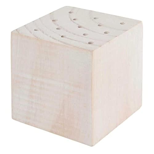 Rico Design Trockener Blumenständer aus Holz Weiß - 8 x 8 x 8 cm