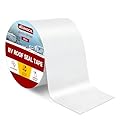 RV Roof Tape White, 4 Inch X 50 Feet RV Sealant Tape Waterproof for RV Repair, Boat Sealing, Camper, Trailer, Window, Truck Stop Camper Roof Leaks