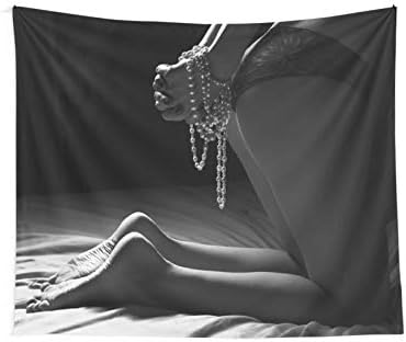 CB Smiles Tapiz de pared para mujer con cuentas (60 x 51 pulgadas)