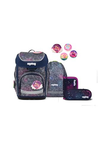 ergobag cubo set ergonomskih klasičnih školskih torbi, 5 komada, 1. razred osnovne škole