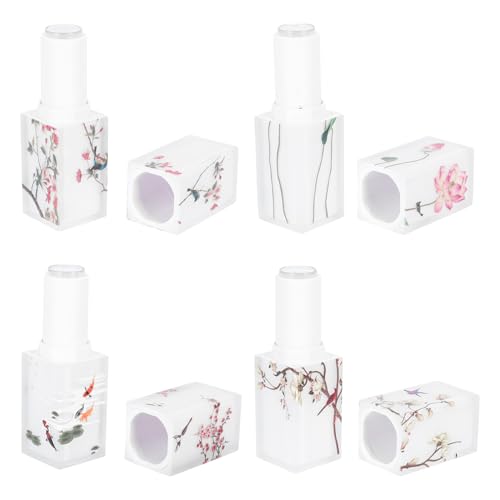 Gogogmee 4 Piezas Tubos de Lápiz Labial Vacíos Elegantes para Maquillaje DIY de Contenedores Compactos y Duraderos Diseño Transparente Mate para Guardar Barra de Labios Portátil