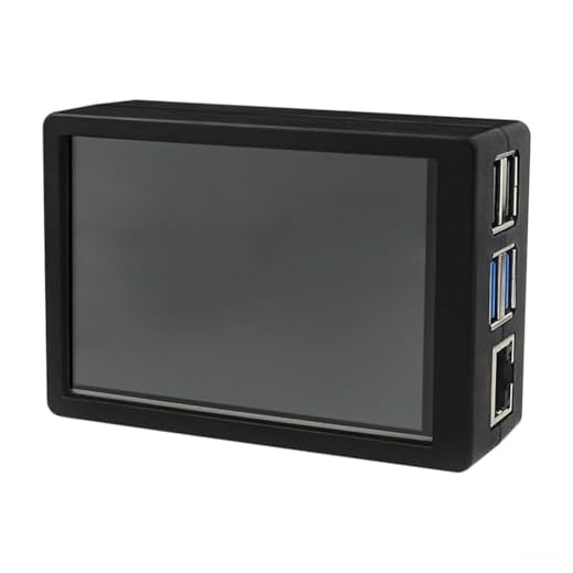 3 5 pollici per Raspberry Pi Display Kit con Touch Screen, Ventola di raffreddamento attiva, Dissipatore di calore in alluminio, Custodia protettiva in ABS, Supporta risoluzione 480x320