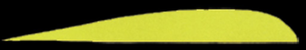 TRUEFLIGHT Feathers PARABOLIC Solid Color 4 RW Chartreuse 100/PK.
