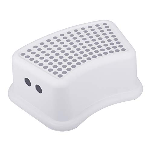 Step Stool For Kids (2 Pack), Toddlers Stool For Potty Training, Bathroom, Kitchen, Bedroom, Toy Room And Living Room. Toilet Stools With Soft Anti-Slip Grips For Safety, Stackable (Grey) #TOP4