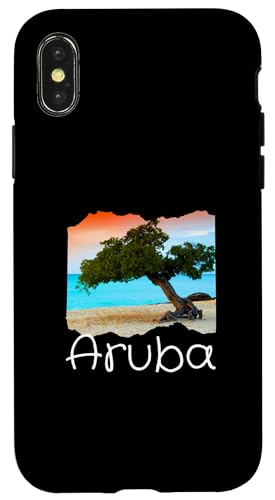Aruba Souvenir �A���o�̂��y�Y �X�}�z�P�[�X iPhone X/XS �p