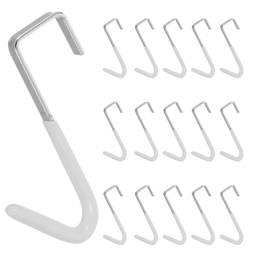 HOMOCONO 25 ganchos individuales para colgar sobre la puerta del armario, para cajón, armario, valla, cocina, baño, color beige.