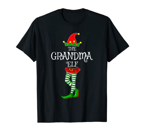 The Grandma Elf Family Matching Xmas Funny Christmas Camiseta