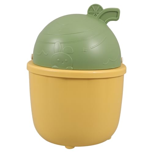 WRITWAA Mini Pattumiera da Scrivania Forma di Coniglio con Coperchio Ribaltabile Cestino Piccolo in PP Resistente e Facile da Pulire per Camera Bagno e Cucina
