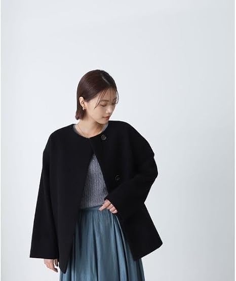 Amazon | カシミヤブレンドハーフコート | コート・ジャケット 通販