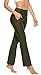 Produktbild Anwell Tummy Control Workout Leggings mit Handytaschen Sporthose Hohe Taille Slim Leggings Bauchweg Leggins Damen Grün L