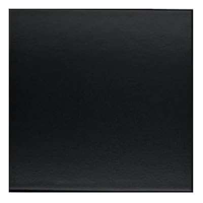 Tenedos 12x12 Black Porcelain Tile for Wall and Floor, Glazed Finish, Bathroom Shower, Kitchen Backsplash, Indoor Use (Exact Size 11-7/8 in) (1 Piece)
