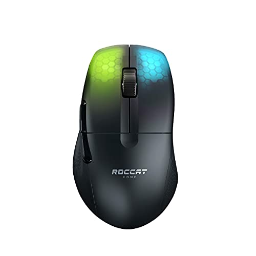 ROCCAT KONE Pro Air Ergonomic Optical Performance Gaming Wireless Mouse with RGB Lighting, Black (ROC-11-410-01) (Renewed) ROCCAT KONE Pro Air Ergonomic Optical Performance Gaming Wireless Mouse with RGB Lighting, Black (ROC-11-410-01) (Renewed)