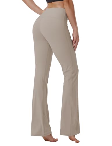 Image of BUBBLELIME 29 inch /31 inch /33 inch /35 inch /37 inch 3 Styles Women's High Waist Bootcut Yoga Pants Basic /Side Pockets Tummy Control Workout Flared