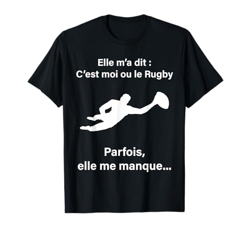 Tee shirt humour - Humour Rugby Cadeau homme femme enfant Humoristique Tee T-Shirt