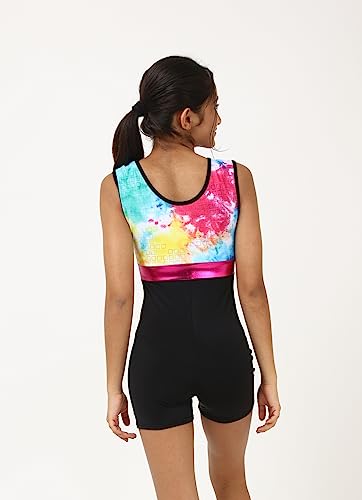 Image of IKAANYA Girls Unitard or Biketard for Gymnastics, Dance, Acrobatics or Swimming (Ages 3-15)