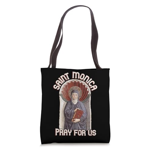 Bolso tote católico con oración de Santa Mónica para víctimas de infidelidad y esposas miniatura 1