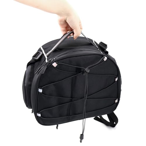 Bolsa trasera para rack de equipaje Cnonee1 1 set en tela sintética negra compatible con BMW R1200GS miniatura 4