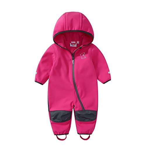 DAWILS Niños Traje de Nieve de Una Pieza Bebé Mameluco Abrigo De Snowboard Niñas Trajes de Esquí Chaquetas Monos de Invierno Impermeables en General Rosa, 3 Años Cover