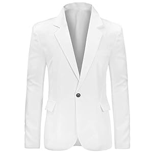 Allthemen Mens Casual Suit Jackets Slim Fit Blazer One Button Suits Coat Solid Casual Jacket Tops