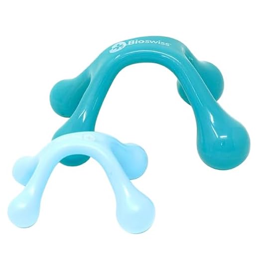 BioSwiss 2-Pack Full Body Massager, 4 Legged Pressure Point Hand Held Massage Tool for Back and Neck Massaging, One large One Small