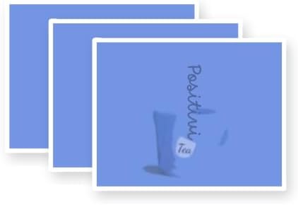 Positivity Heather Blue Teacup Vinyl Stickers 3 Pack 3 Inch image 5