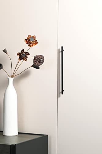 Trescasa 1 Pack Octagonal Black Cabinet Pulls 11 Inch Hole Center Solid Cabinet Handles Black Brushed Cabinet Pulls Matte Black Door Knob Long Gate Handle For Kitchen Cupboard Refresh Drawer Pulls #TOP6
