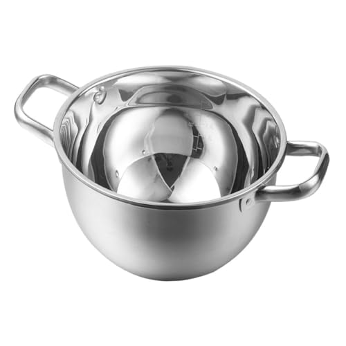 HEMOTON Marmite Inox à Double Poignées Anti-brûlure Pour Restaurant Pot à Soupe Multifonction Cuisson Rapide Pour Cuisine Familiale Et Pique