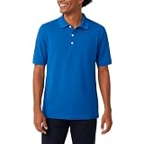 French Toast Unisex Sleeve Pique Polo Shirt , Royal, L