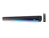 Misik - Barra de Sonido Portatil 32' con Control Remoto y Bateria Recargabel - Bluetooth - Luces Led...