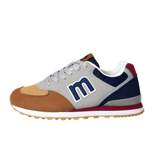【moz-モズ】MOZ-1335 モズマルチカラー配色スニーカー レディース 軽量 歩きやすい (ブラウン/グレー, 日本の靴のサイズ寸法, 大人, 数値, 24.0 cm)
