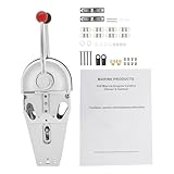 awolsrgiop Boat Throttle Control, Boat Dual Engine Control Twin Lever Marine Throttle Control Red and Black Knobs for Most Types of Boats