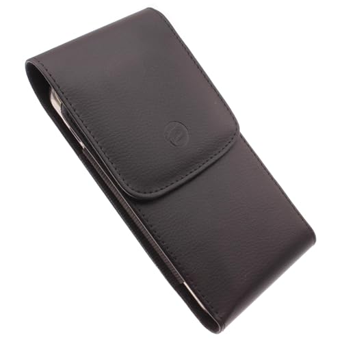 Selna Case Belt Clip Leather Holster Cover Compatible with T-Mobile REVVL 7 PRO 5G Phone, Pouch Vertical Carry Protective Black (for PRO Model ONLY), SE-SE01207S4G-342