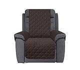 CHHKON Waterproof Nonslip Recliner Cover Stay in Place, Dog Couch Chair Cover Furniture Protector, Ideal Loveseat Slipcovers for Pets and Kids (Chocolate, 23'')