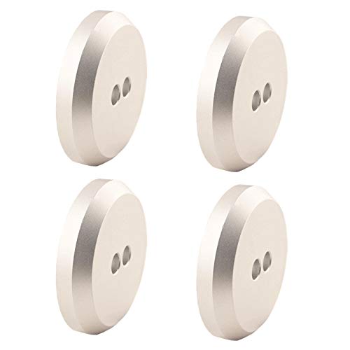 Image of Aluminum Floor Jack Pad Adapter Billet fit for C7 /C6 Corvette Premium Bolt on Jack Points-4 Pack (Silver)