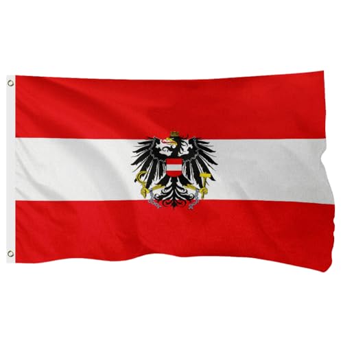 Drapeau de l'Autriche pour l'extérieur en polyester 400D à œillets