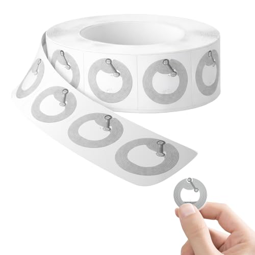 70 Pegatinas NFC Ntag213, Tarjetas Programables con Memoria de 144 Bytes, Chip Reutilizable y Adhesivo, Compatibles con Teléfonos y Dispositivos NFC, Impermeables y Duraderas
