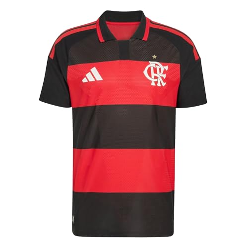 adidas Men's CR Flamengo 26 Home Authentic Slim FIT Jersey, Red/Black, Large