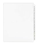 Avery Legal Dividers, Standard Collated Sets, 151-175 Tab Set (01336) , White