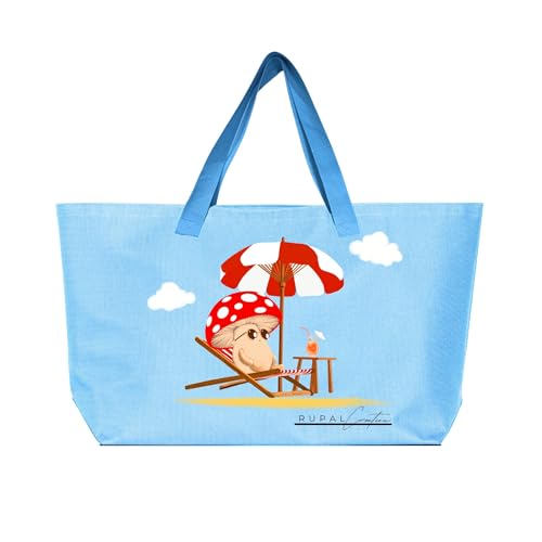 Large Tote Bag for Women – Beach Bag with Zipper & Inner Pocket –Everyday Bag
