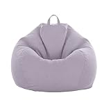 Housse de Pouf Poire pour Adulte Enfant, Chickwin Fauteuil Poire sans Remplissage pour Extérieur et Intérieur Jeux et détente, Chaise Longue de Salon, Chambre Coussin (Gris,S-60x75cm)